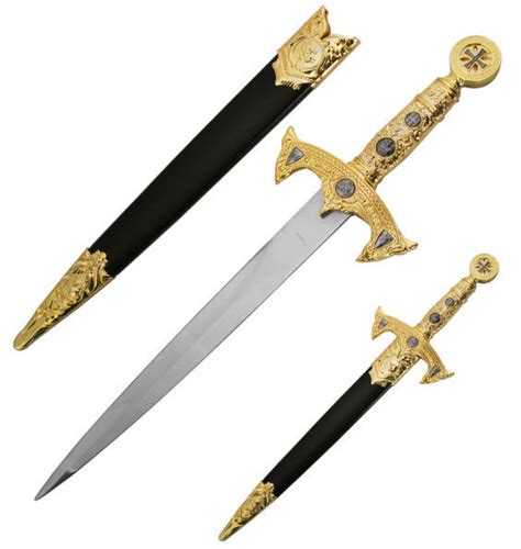 Knights Crusader Templar Dagger With Scabbard