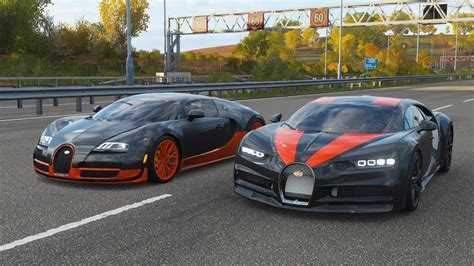 Forza Horizon 4 Drag Race Bugatti Chiron Ss 300 Replica Vs Bugatti