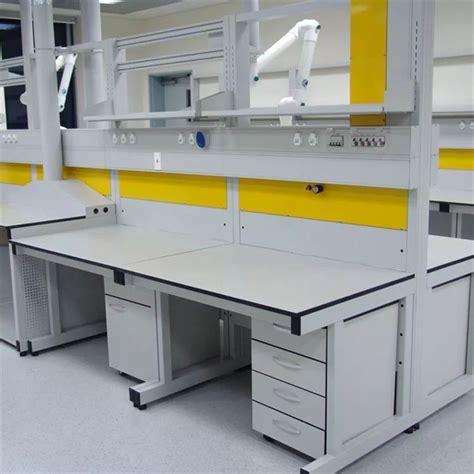 Bio Medical Lab Island Bench Movable Steel Laboratory Work Bench With