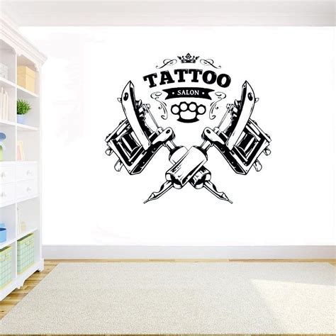 Tattoo Salon Wall Sticker Tattoo Parlor Removeable Vinyl Wall Decal