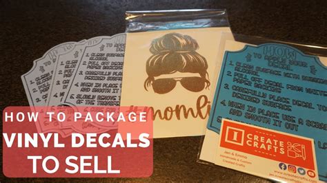 How To Package Vinyl Decals To Sell Cricut With How To Apply Decal