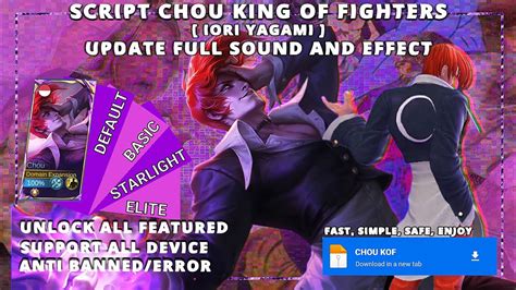 New Update Script Chou Iori Yagami Skin King Of Fighters Full Sound