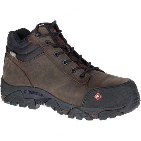 Merrell Mans Moab Rover Mid Waterproof Comp Toe Work Boot Wide Width Espresso Merrell Sale Shop