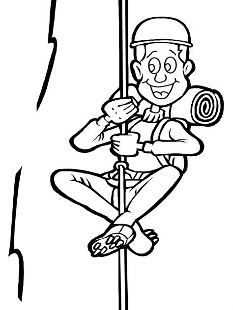 Climbing Coloring Page