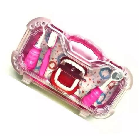 Conjunto Rosa Maleta Medica E Dentista Infantil Mini Doutor