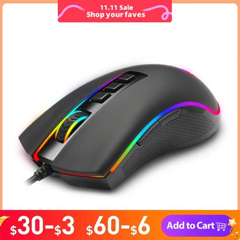 Redragon Cobra M Rgb Usb Wired Gaming Mouse Dpi Es Ratos