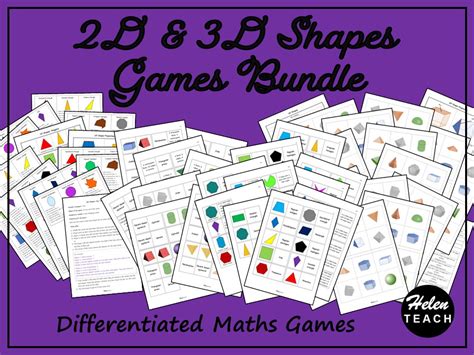 2D & 3D Shapes Games Maths BUNDLE | Teaching Resources