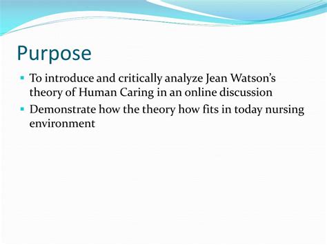 Ppt Jean Watson’s Theory Of Human Caring Powerpoint Presentation Free Download Id 1948480