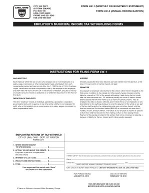 Fillable Online Lw Form For Monthly Filing Fax Email Print Pdffiller