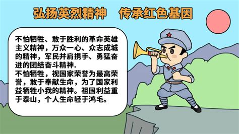 弘扬英烈精神，传承红色基因手抄报 天奇教育