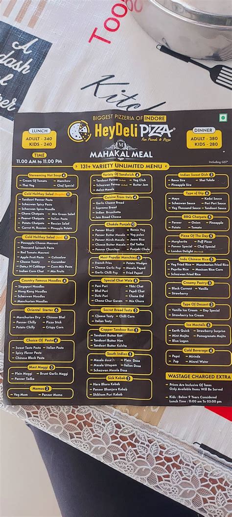 Menu At Heydeli Pizza Indore