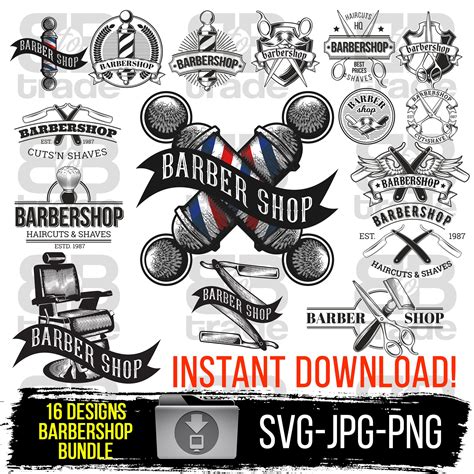 Barber Logo SVG Barbershop Logo SVG Barbershop Logo Svg Etsy