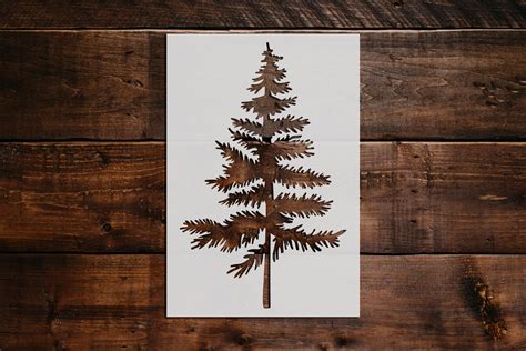 Pine Tree Stencil Reusable Pine Tree Stencil DIY Craft | Etsy