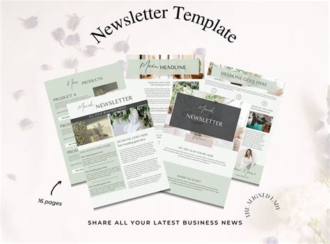 Small Business Newsletter Template, Canva Template, Fully Editable ...