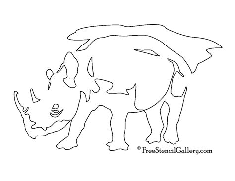 Rhinoceros Stencil Free Stencil Gallery