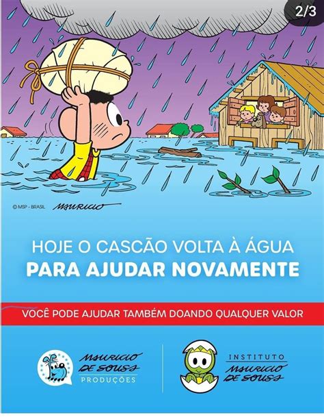 Cascão Da Turma Da Mônica Entra Na água Por Campanha Pelo Rio Grande