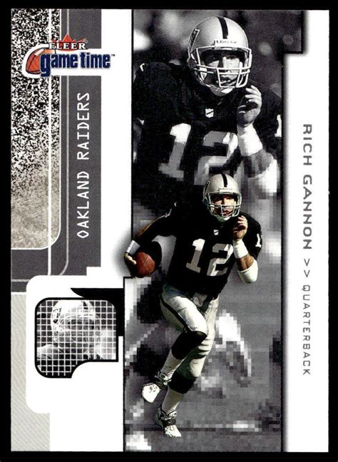 2001 Fleer Game Time 79 Rich Gannon Oakland Raiders Football Card EBay