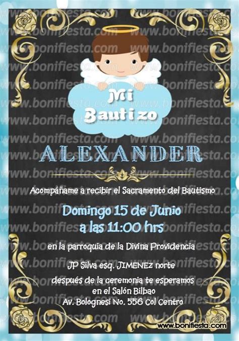 Invitación Bautizo Angelito Nube Boni Fiesta