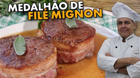 Saboroso E Suculento Medalh O De Fil Mignon Bacon Receita Do