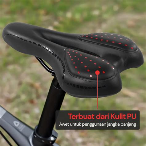 Jok Sadel Sepeda Saddle Silicone Gel Cushion PU YP08 Black