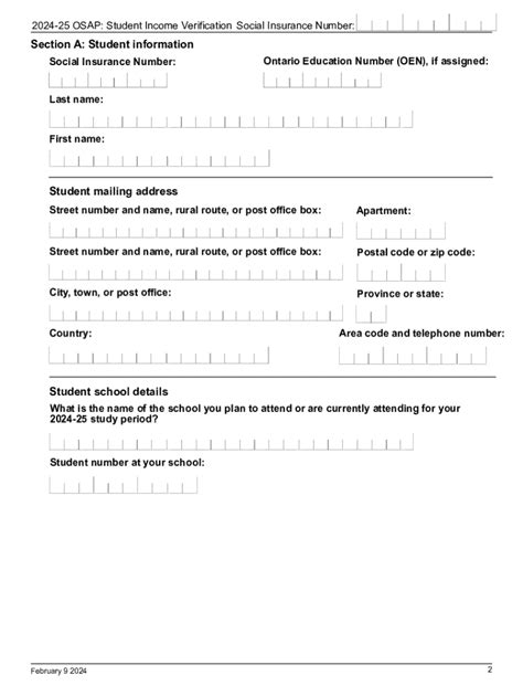 Fillable Online Osap Program Information Form Fax Email Print