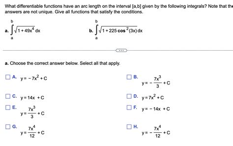 Solved What Differentiable Functions Have An Arc Length On