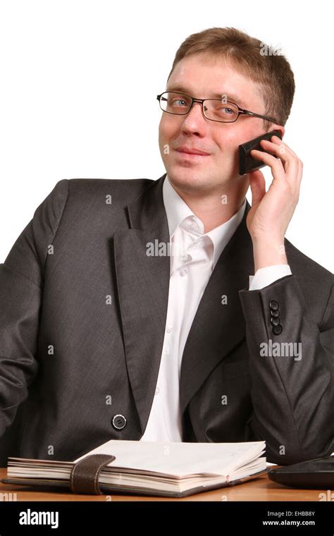 Business Man Making A Phone Call Stock Photo Alamy