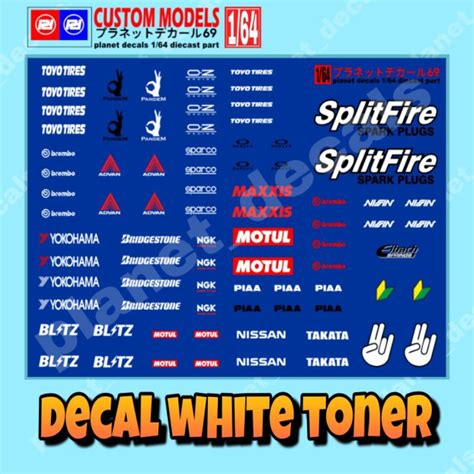 Jual Decal Hot Wheels Sponsor Splitfire White Toner Shopee Indonesia
