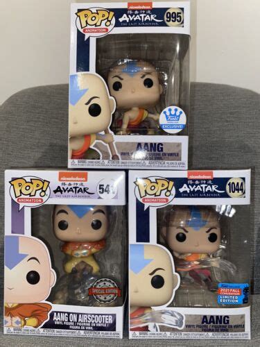 Funko Pop Avatar The Last Airbender Aang Fall Nycc 1044 Funkoshop 995 And 541 Ebay