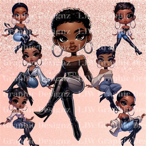 African American Woman Clipart Bundle Unique And High Quality Designs Etsy