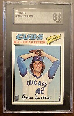 1977 Topps Bruce Sutter RC 144 SGC 8 NM MT Chicago Cubs HOF