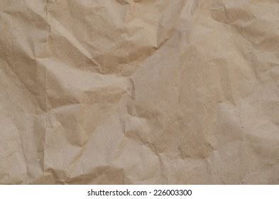 Brown Crumpled Wrapping Paper Background Texture Stock Photo