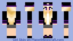 Purple girl cap Minecraft Skin