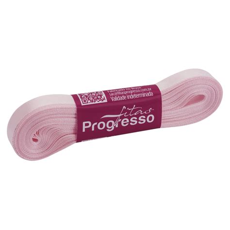 FITA CETIM SIMPLES CF002 10 MM COR 206 ROSA CLARO PEÇA 10 METROS