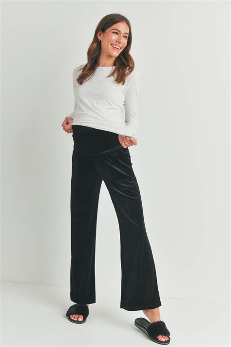 Velvet Straight Leg Maternity Yoga Pants Hello Miz