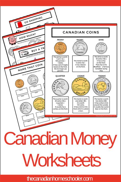 Canadian Money Worksheets