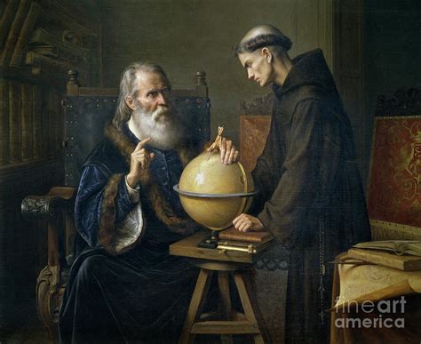 Galileo Galilei Demonstrating His New Astronomical Theories At The