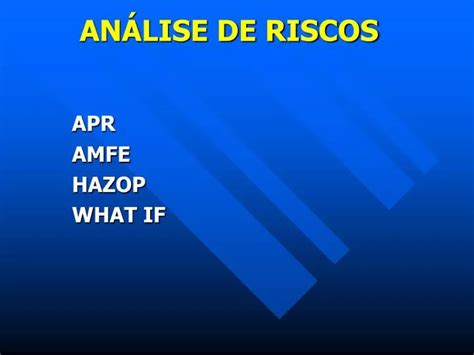 PPT ANÁLISE DE RISCOS PowerPoint Presentation free download ID 3685183