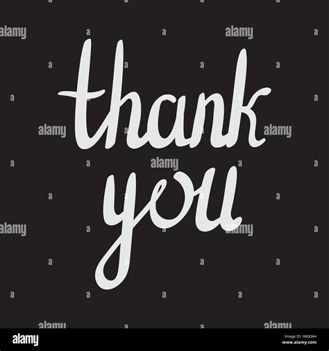 Hand Drawn Poster Thank You Hand Drawn Typography Stock Vector Image