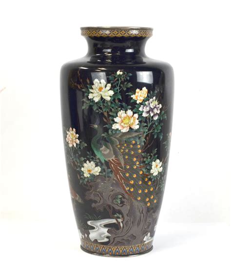 Sold Price Japanese Blue Cloisonne Vase Invalid Date Pdt