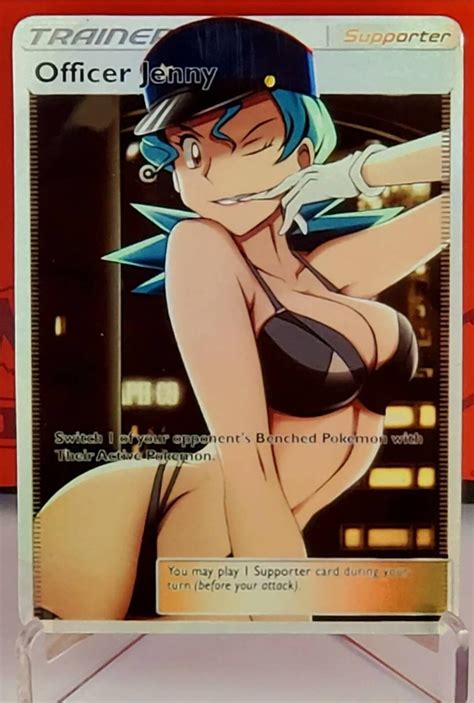 Custom Fan Made Orica Pokemon Card Officer Jenny Full Art Etsy