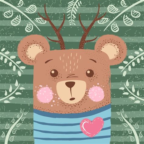 Premium Vector Cute Winter Illustration Bear Characters