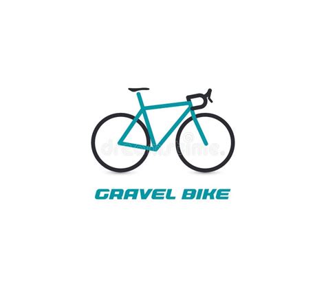 Professional Gravel Bike Ride Logotype Turquoise Bicycle Logo On White