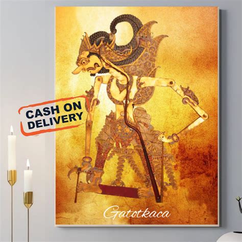 Jual Poster Wayang Kulit Gatotkaca Untuk Hiasan Dinding Dan Wall Dekor