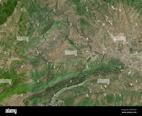 Saraj Municipality Of Macedonia Low Resolution Satellite Map Stock