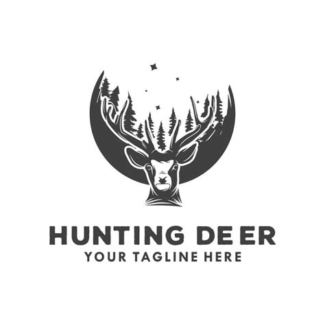 Hunting Deer Logo Design Vector Template 32407827 Vector Art At Vecteezy