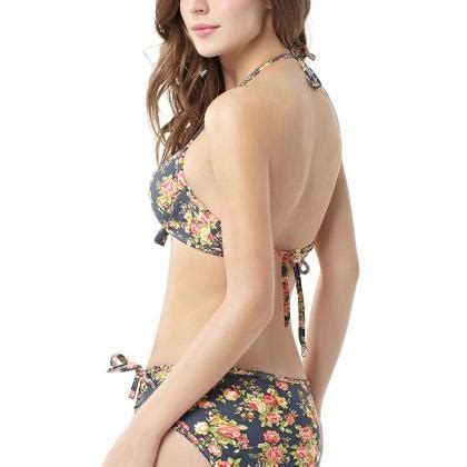 Womens Halter Bikini Set Boho Aztec Pattern Swimwear Bohemian Swimsuit