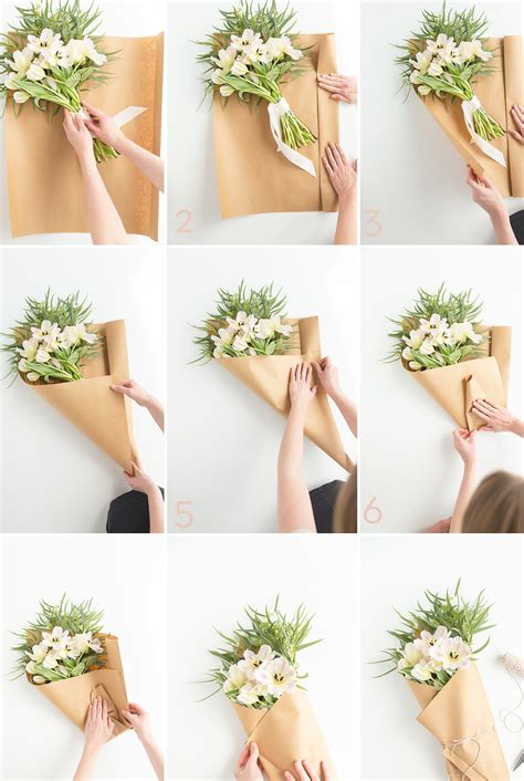 Step By Step Instructions On How To Beautifully Wrap A Flower Bouquet How To Wrap Flowers