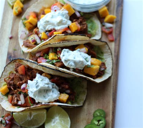 Jackfruit Al Pastor Tacos with Cilantro Lime Crema - Sweet & Sorrel