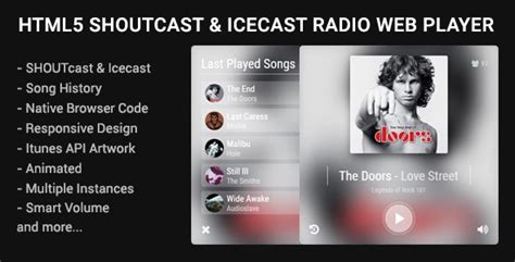 Html5 Shoutcast And Icecast Radio Web Player V1 2 Premium Scripts